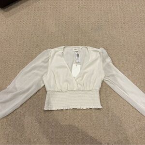 NWT Wilfred Cream V-Neck Blouse